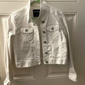 Maurices size large white jean jacket